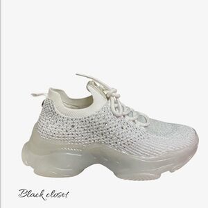 Women's and girls White Knit Sneakers